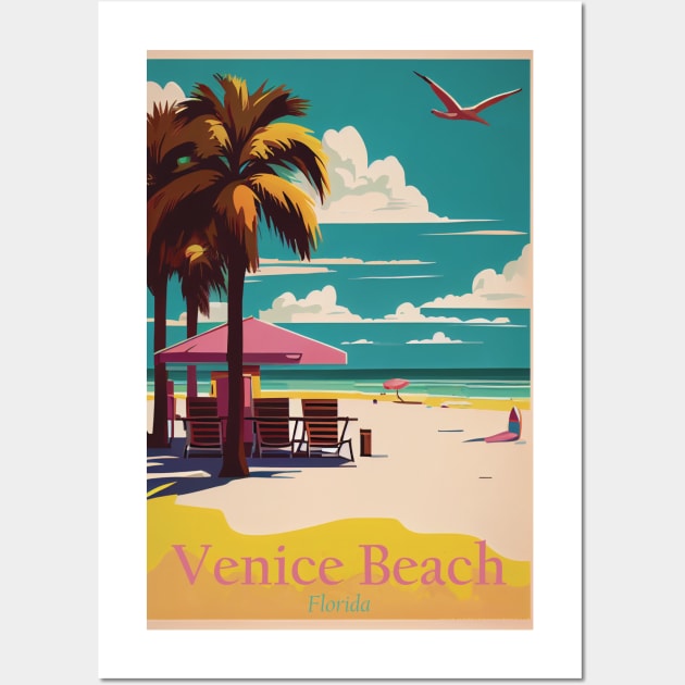 Venice beach, Florida Wall Art by GreenMary Design